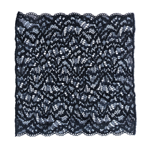 Load image into Gallery viewer, Lace pocket square in black sand color.