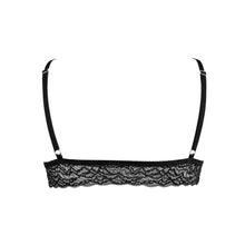 Load image into Gallery viewer, Duchess Lace Bralette in Black Sand backside view.