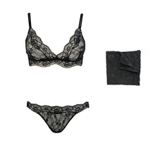 Load image into Gallery viewer, Fantasia Set and Pocket Square - Black Sand