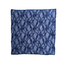 Load image into Gallery viewer, Fantasia Pocket Square in Venetian Blue unfolded.