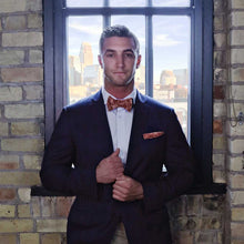 Load image into Gallery viewer, Fantasia Bellini Pink Lace Bow Tie on model