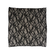 Load image into Gallery viewer, Fantasia Pocket Square in Black Sand unfolded.