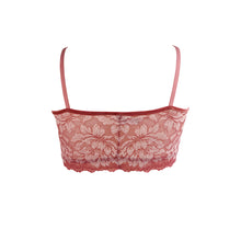 Load image into Gallery viewer, Mezzanotte Lace Bralette in Bellini Pink rear facing.