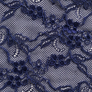Venetian blue Fantasia lace swatch.