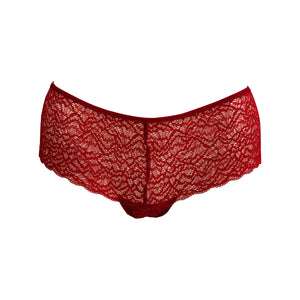 Duchess Hipster Panty in Passion Red front facing.