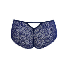 Load image into Gallery viewer, Duchess Hipster Lace Panty in Venetian Blue back view.
