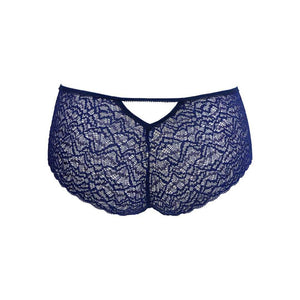 Duchess Hipster Lace Panty in Venetian Blue back view.