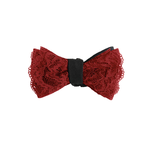 Passion Red Duchess Bow Tie. Self tie bow tie with silk backing.