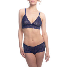 Load image into Gallery viewer, Duchess Lingerie Set in Venetian Blue on front facing model.