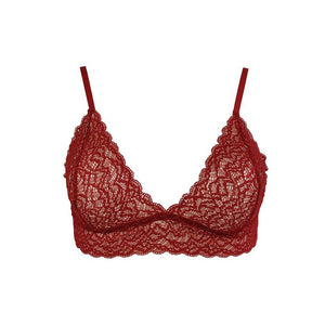Duchess Lace Bralette in Passion Red.