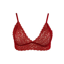 Load image into Gallery viewer, Duchess lace bralette in Passion Red.