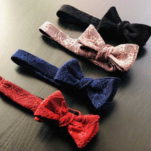 Load image into Gallery viewer, All Fantasia lace bow ties in a row pre-tied