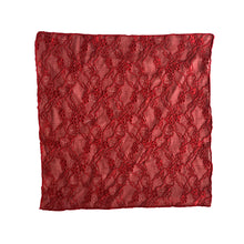Load image into Gallery viewer, Fantasia Pocket Square in Passion Red unfolded.