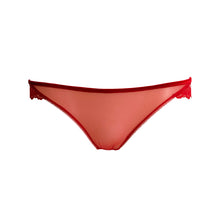 Load image into Gallery viewer, Mezzanotte Lace Cheeky Panty in Passion Red front facing.