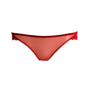 Mezzanotte Lace Cheeky Panty in Passion Red.