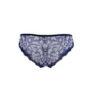 Mezzanotte two-tone blue lace cheeky panty rear facing view