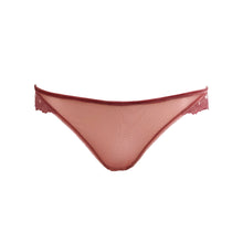 Load image into Gallery viewer, Mezzanotte Lace Cheeky Panty in Bellini Pink front facing.